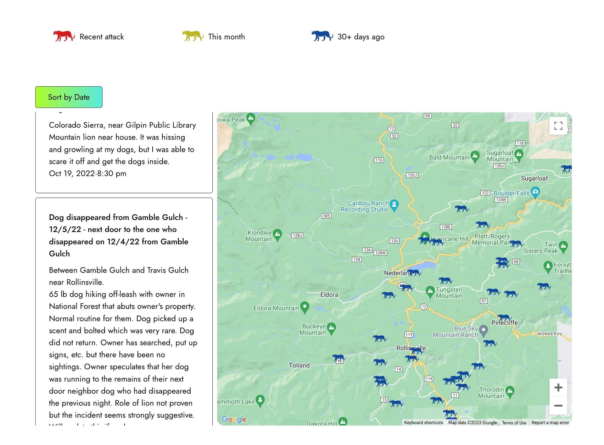 Colorado Mountain Lion Tracker